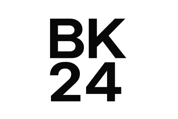 In schwarz, modern, und so das 24 genau so groß ist wie BK